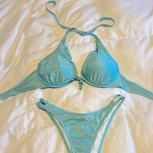 Sparkly teal VS bikini